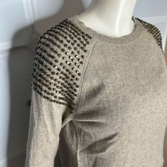 Halogen Embellished Shoulder Cashmere Sweater Size XS - Picture 16 of 16